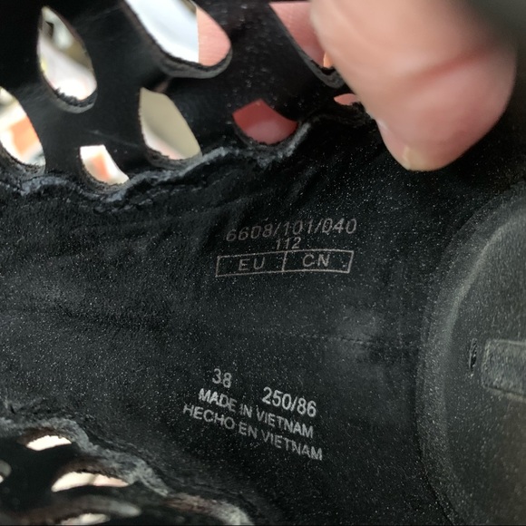 Zara black openwork wraparound lace up high heel sandals - Picture 12 of 12